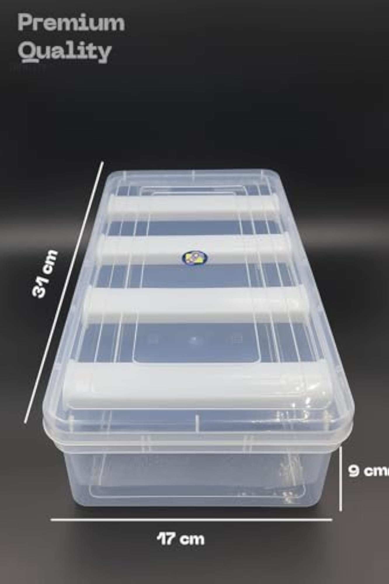 Versora Clear Plastic Bangle Box with Adjustable Rods